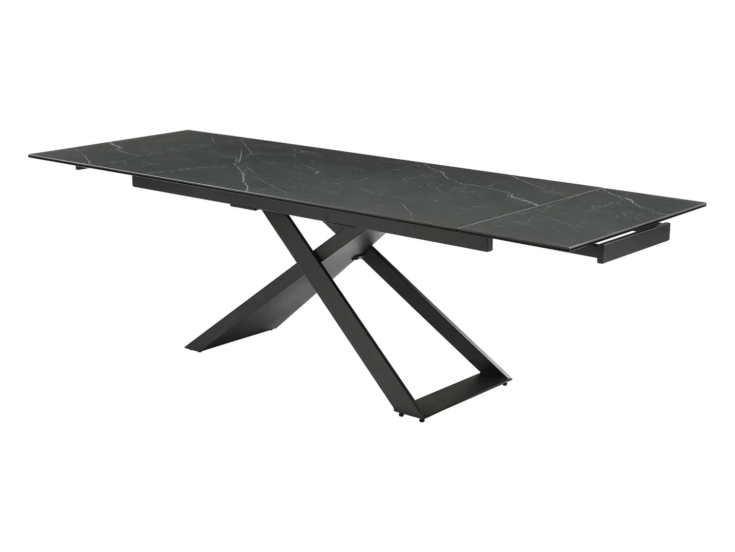 Mesa de comedor extensible de cerámica y metal - Negro - XERENA de Pascal MORABITO
