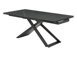 Mesa de comedor extensible de cerámica y metal - Negro - XERENA de Pascal MORABITO