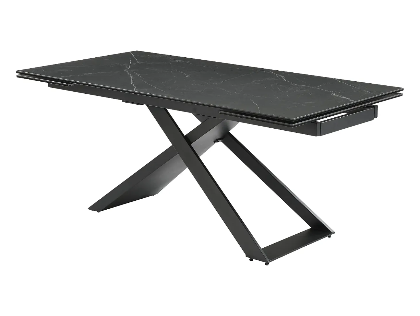 Mesa de comedor extensible de cerámica y metal - Negro - XERENA de Pascal MORABITO