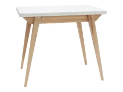 Mesa de comedor extensible 90 x 65 cm Envelope Blanca