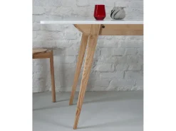 Mesa de comedor extensible 90 x 65 cm Envelope Blanca