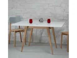 Mesa de comedor extensible 90 x 65 cm Envelope Blanca