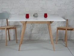 Mesa de comedor extensible 90 x 65 cm Envelope Blanca
