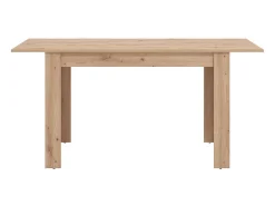 Mesa de Comedor Extensible – 120/160x80x76 cm, Color Roble Artisan, Diseño Moderno, Laminado Resistente, Apertura Central, Fácil Limpieza