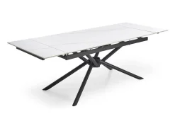 Mesa de comedor extensible 160 / 220 cm aspecto mármol blanco VIKTOR