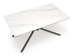 Mesa de comedor extensible 160 / 220 cm aspecto mármol blanco VIKTOR