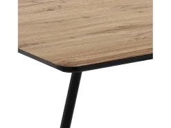 Mesa de comedor extensible en roble y metal 120x160cm Den