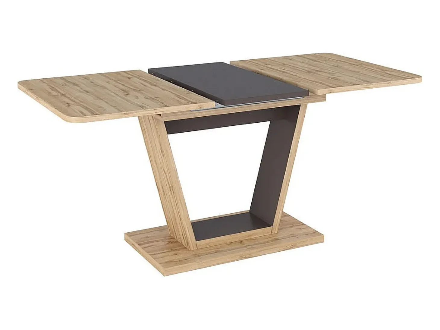 Mesa de comedor extensible Wotan roble y marrón Lewis