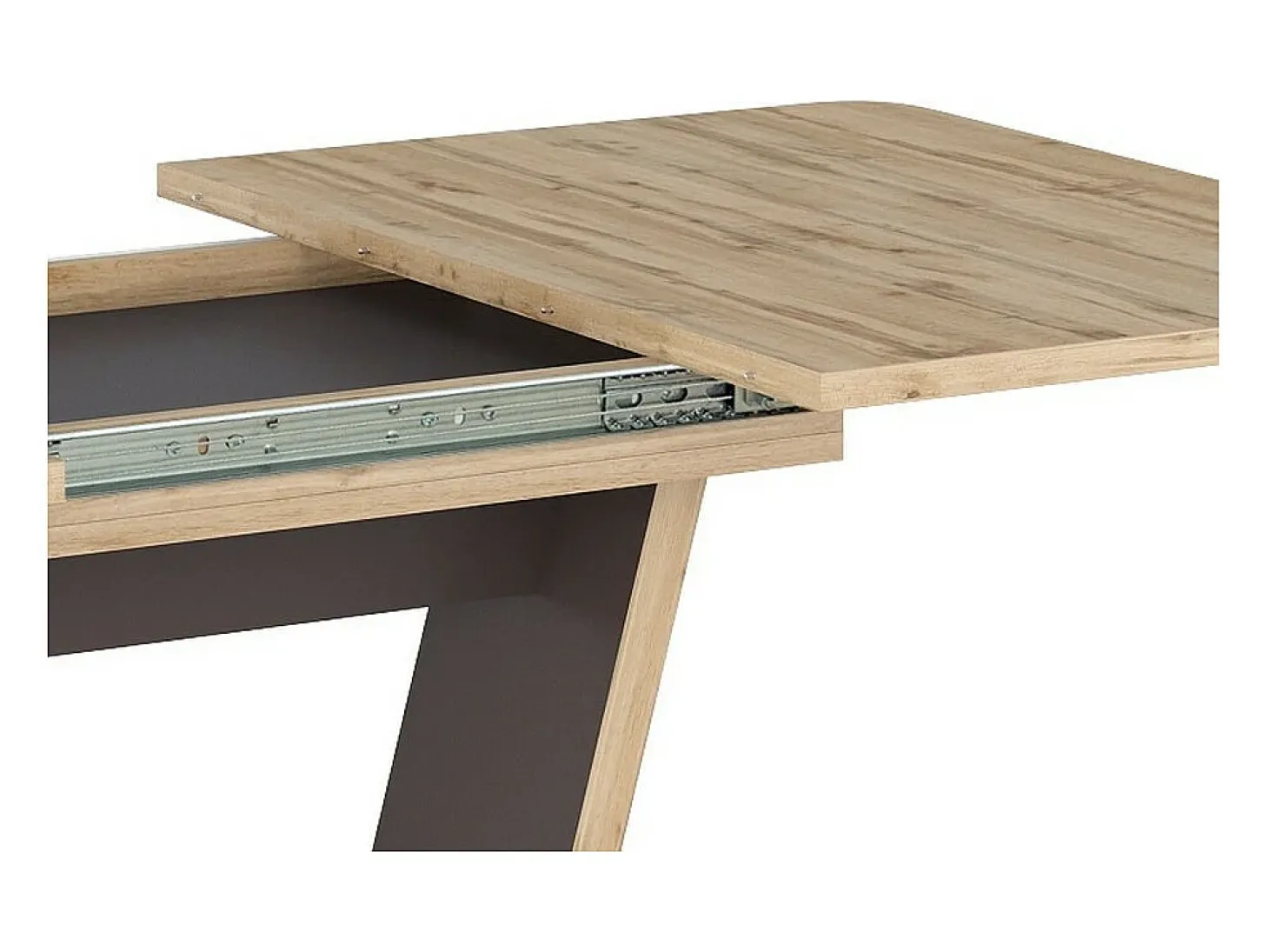 Mesa de comedor extensible Wotan roble y marrón Lewis