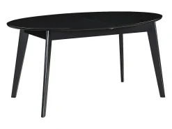 Mesa de comedor extensible negra L160-200 cm MARIK