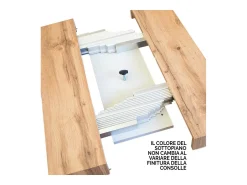 Mesa de comedor extensible Karry-Color Gris cemento-Base y soporte con ruedas-Ancho extensible