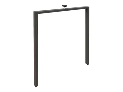 Mesa de comedor extensible Flavio-Color Blanco-Soporte 2 pies-Alargaderas -Ancho extensible