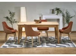 Mesa de comedor extensible 160-240 cm aspecto roble natural Santa