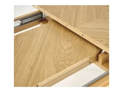 Mesa de comedor extensible 160-240 cm aspecto roble natural Santa