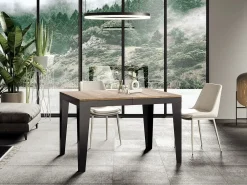 Mesa de comedor extensible evolución Flavio-Color Blanco-Ancho extensible