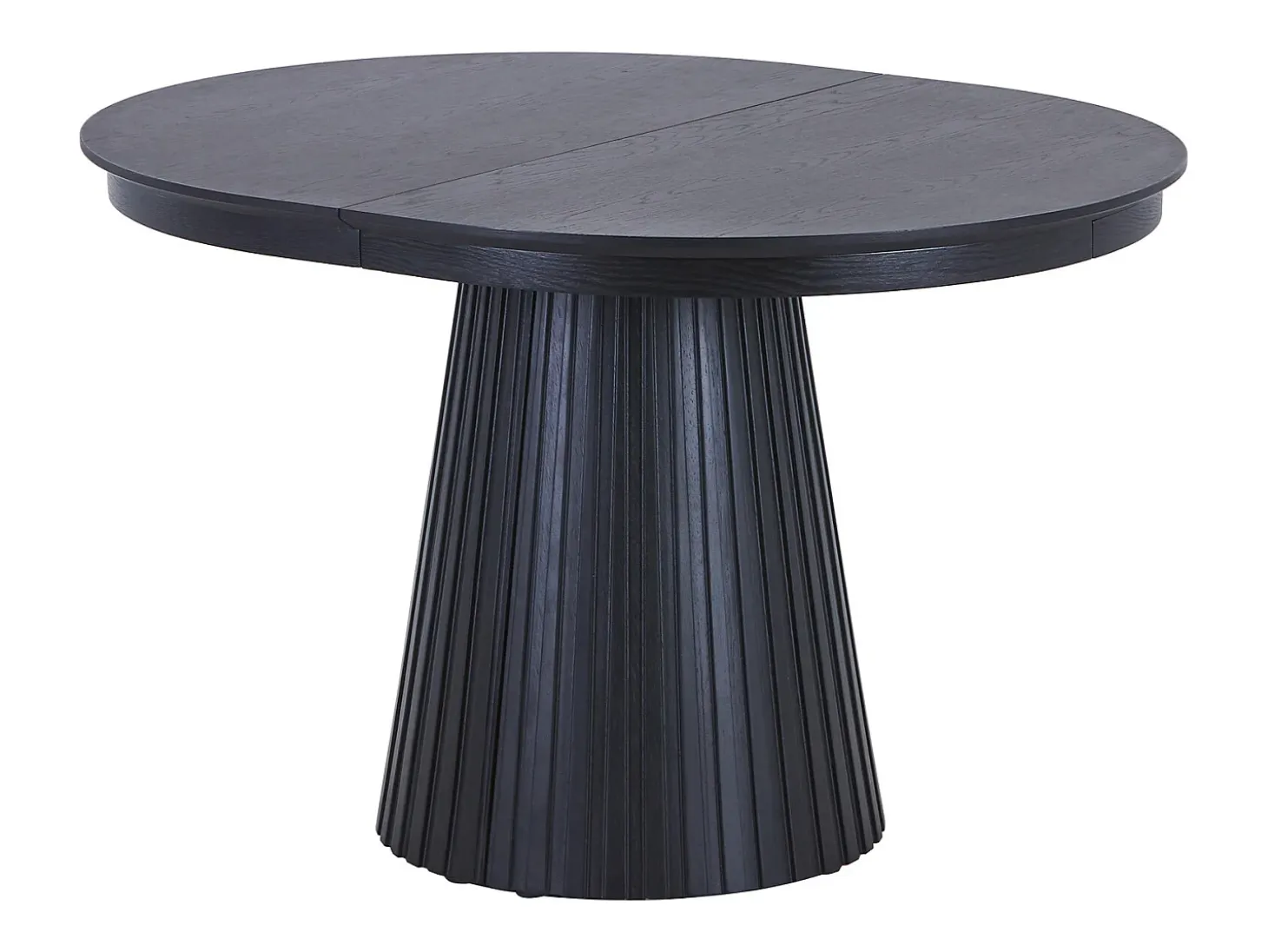 Mesa de comedor extensible de 4 a 10 personas chapa de fresno - Negro - LATSURY