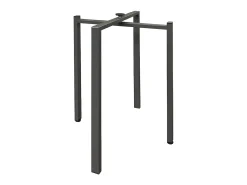 Mesa de comedor extensible de madera Ribo-Color Marrón-Soporte 4 pies-5 alargaderas finas-Ancho extensible