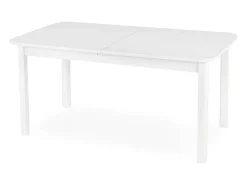 Mesa de comedor extensible blanca BREHAT 160-228cm