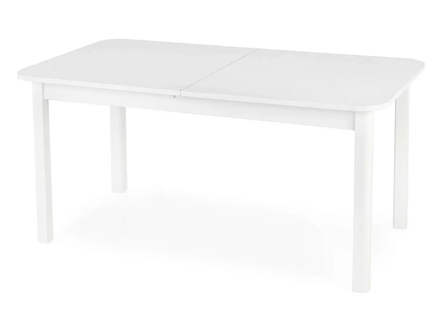 Mesa de comedor extensible blanca BREHAT 160-228cm