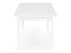 Mesa de comedor extensible blanca BREHAT 160-228cm