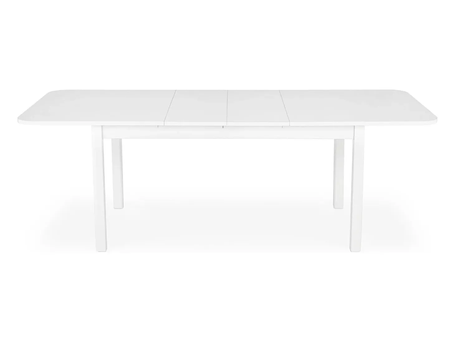 Mesa de comedor extensible blanca BREHAT 160-228cm