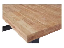 Mesa de comedor fija Loft Roble nordish/negro 160 cm(ancho) 100 cm(fondo) 75 cm(alto).