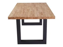 Mesa de comedor fija Loft Roble nordish/negro 160 cm(ancho) 100 cm(fondo) 75 cm(alto).