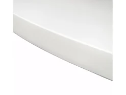 Mesa de comedor fija redonda ZEN, 90x90x77cm, Capacidad hasta 4 personas, Color Blanco Mate, Patas metálicas blanco lacado mate