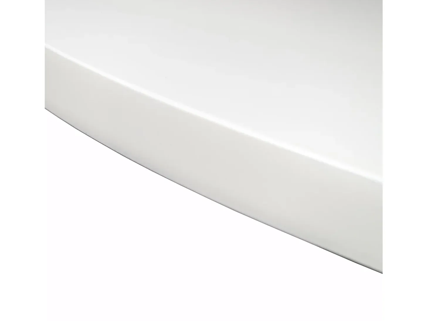 Mesa de comedor fija redonda ZEN, 90x90x77cm, Capacidad hasta 4 personas, Color Blanco Mate, Patas metálicas blanco lacado mate