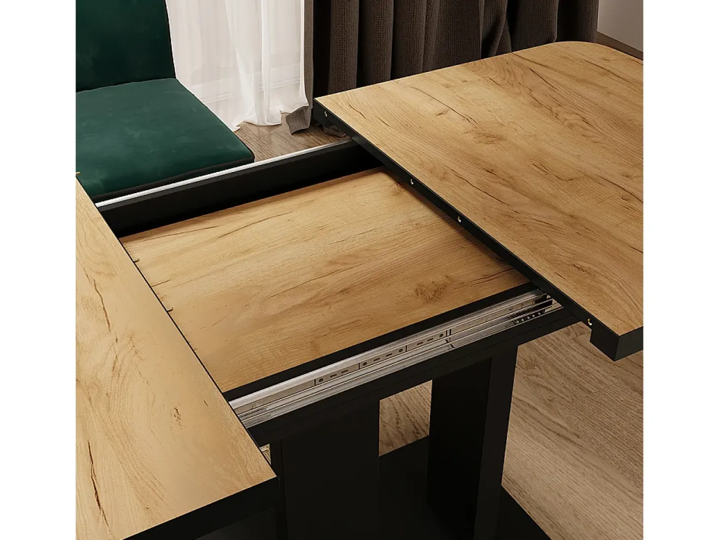Mesa de comedor goldkraft roble/negro 120x80x77.3 fenaro