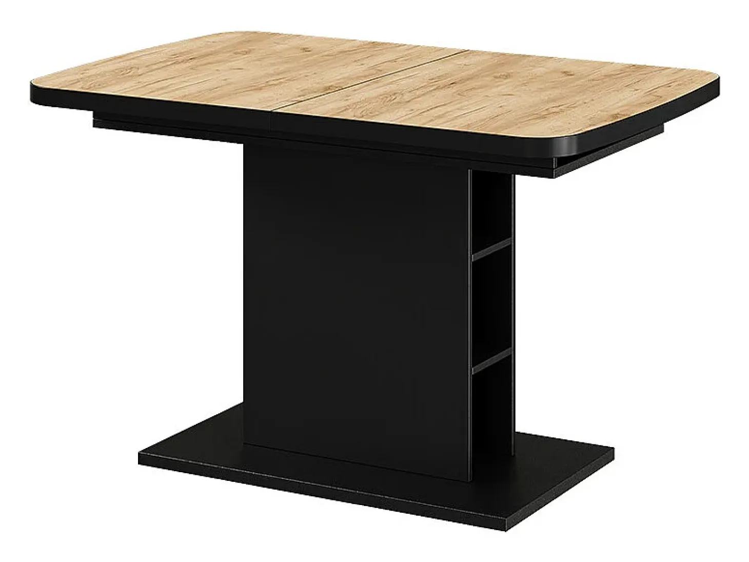 Mesa de comedor goldkraft roble/negro 120x80x3.6 fenaro