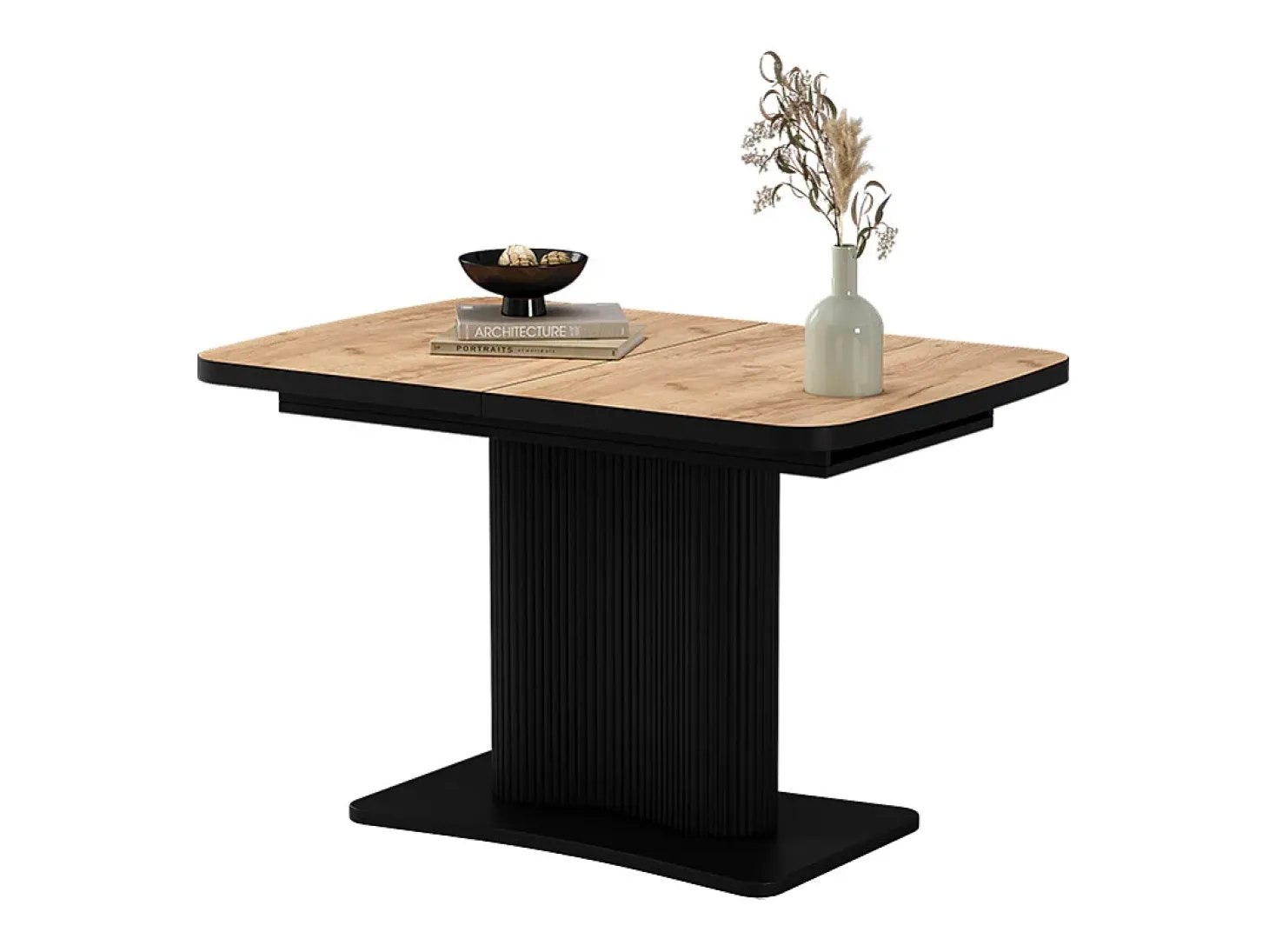 Mesa de comedor goldkraft roble/negro 120x80x77.4 fenaro
