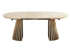 Mesa de comedor Grove redonda extensible nordish 76x120-160-200x120 cm Adec