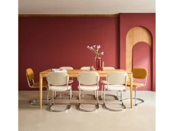 Mesa de comedor hevea y fresno, 8 plazas natural