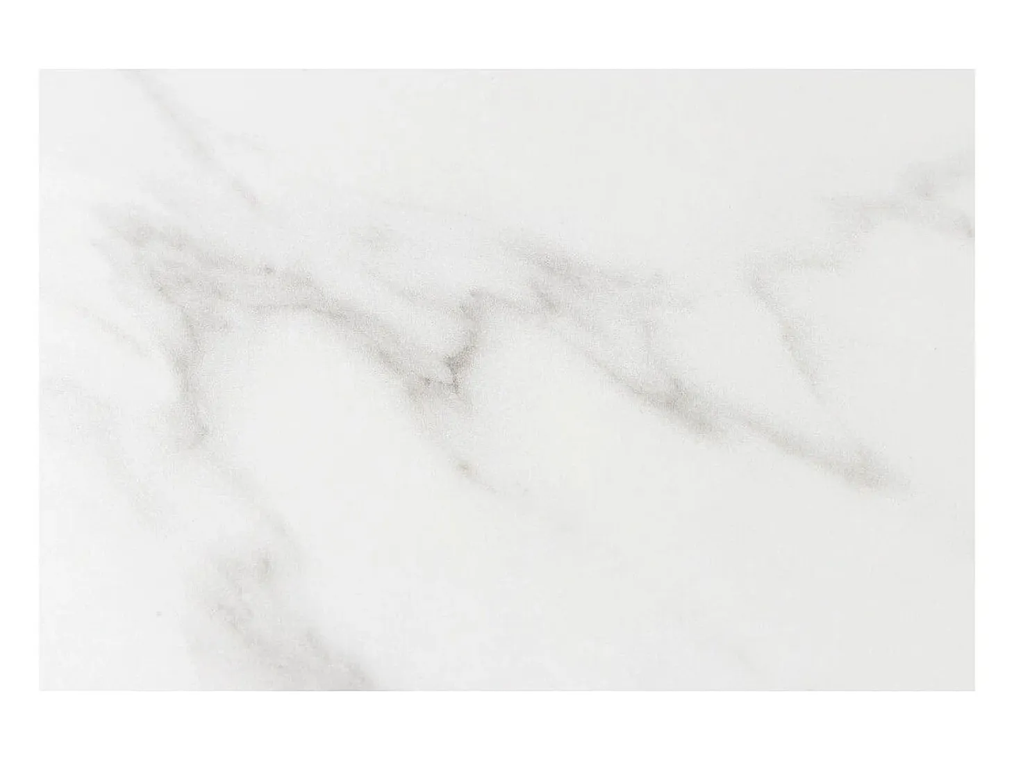 Mesa de comedor HEXA 180 cm – Tablero de cerámica efecto mármol blanco y estructura de metal negro