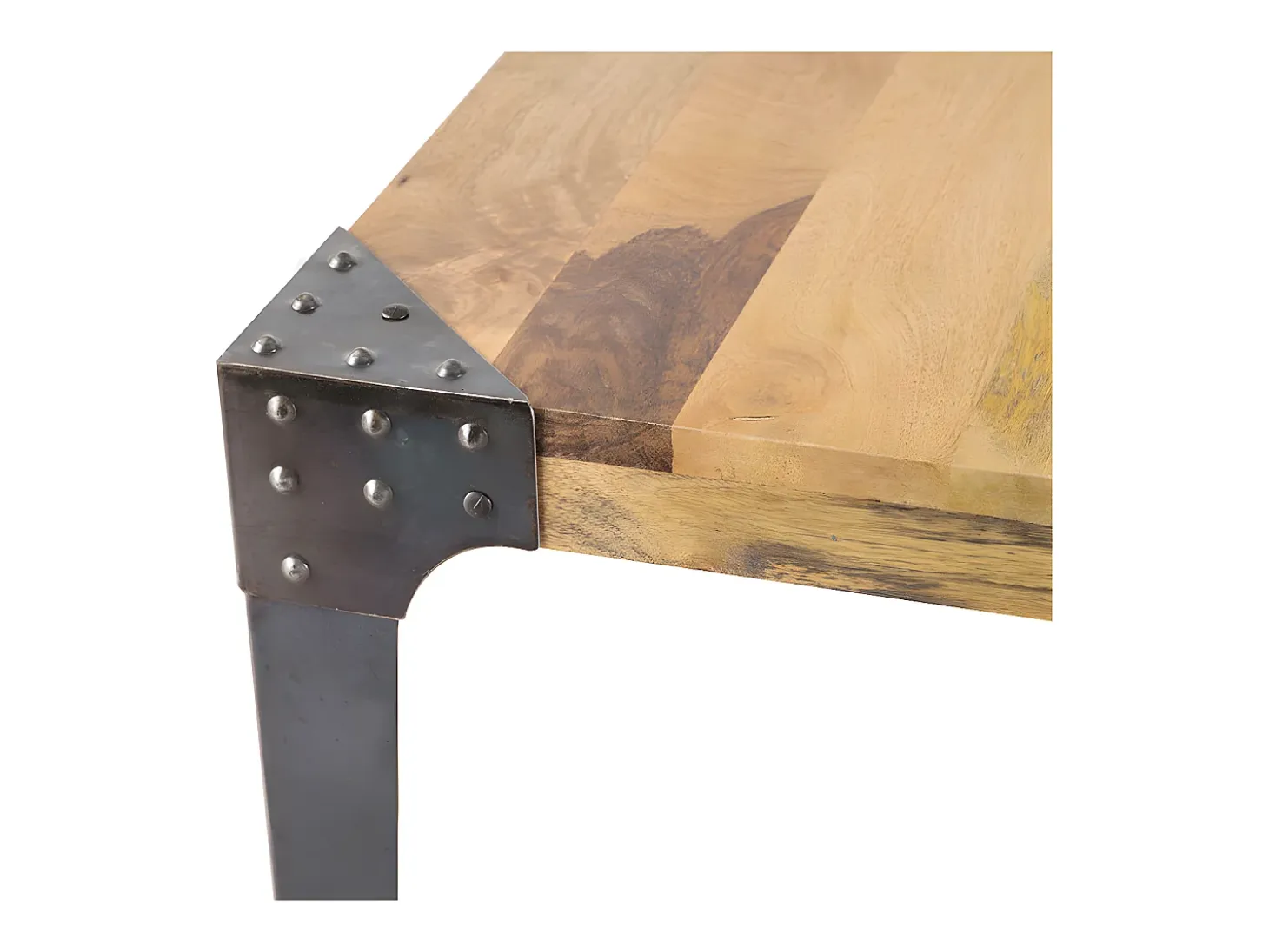 Mesa de comedor industrial acero y madera L160 MADISON