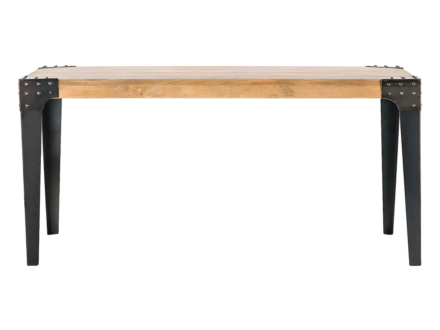 Mesa de comedor industrial acero y madera L160 MADISON