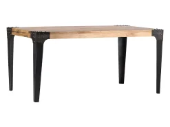 Mesa de comedor industrial acero y madera L160 MADISON