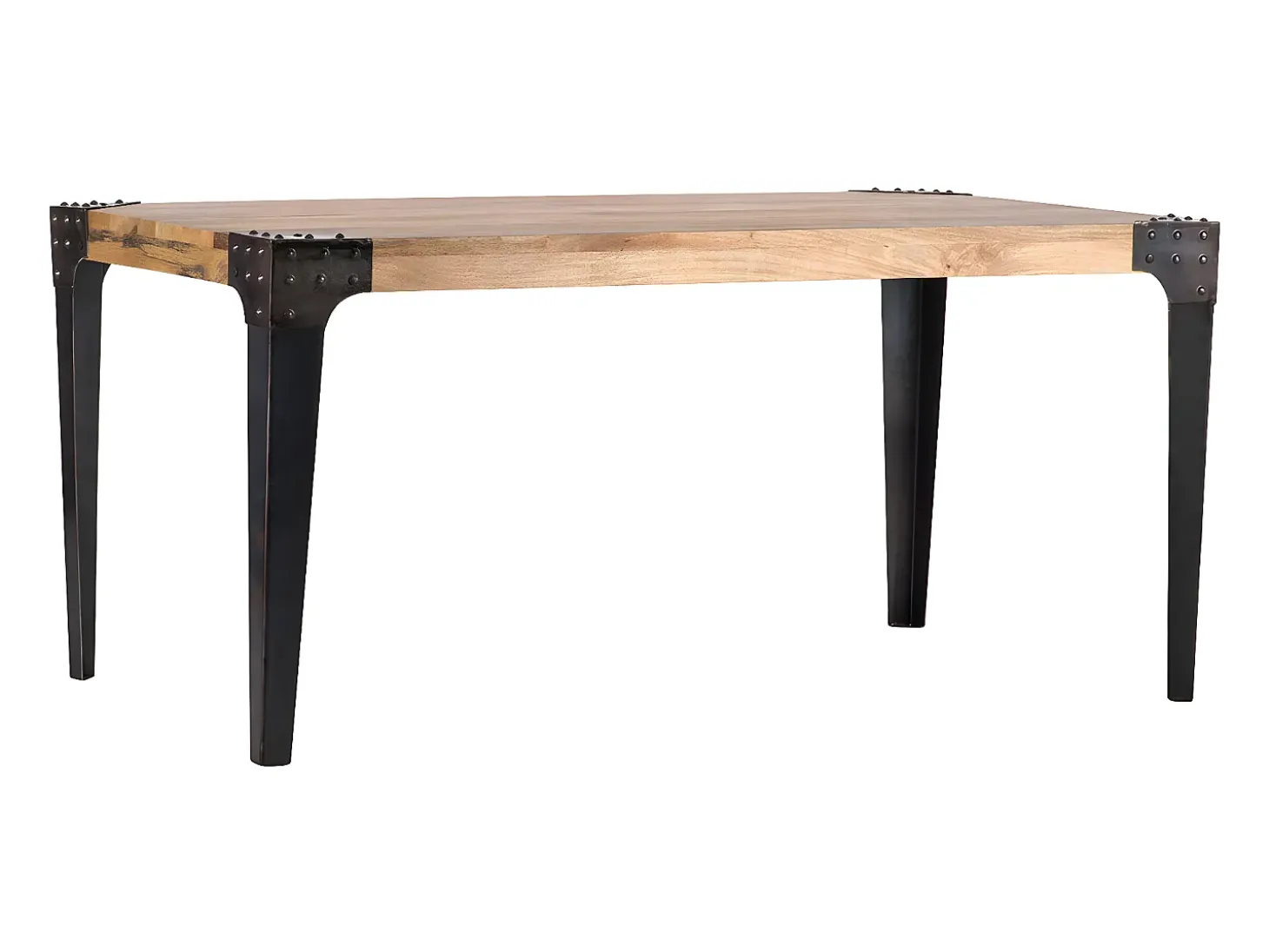 Mesa de comedor industrial acero y madera L160 MADISON