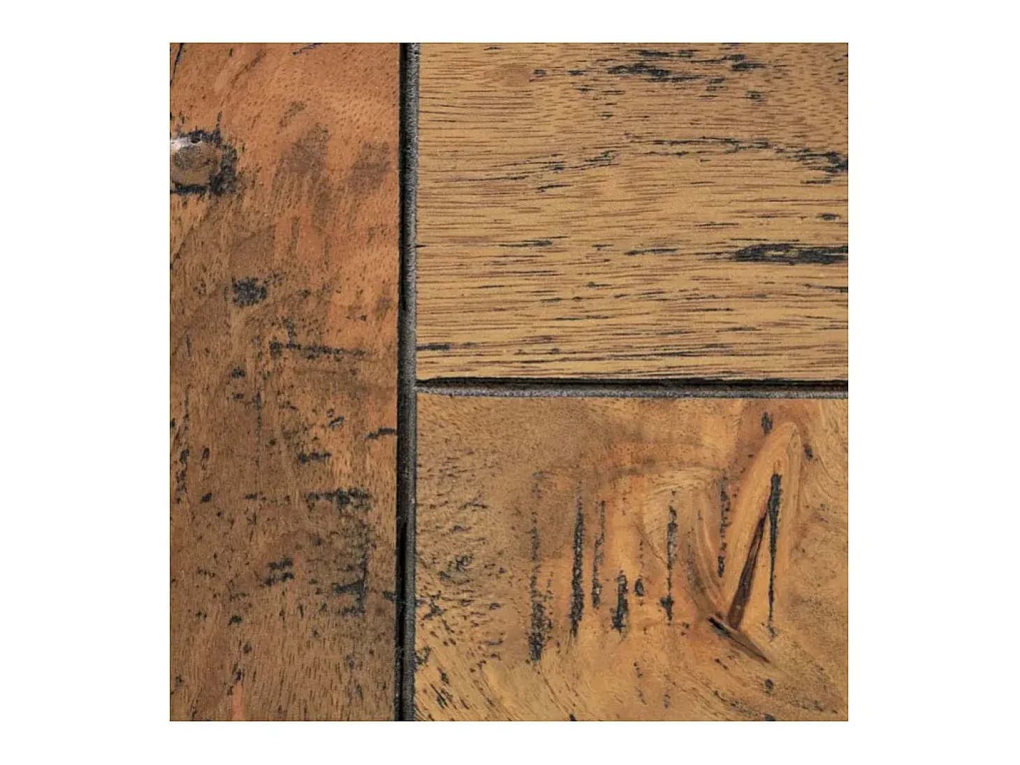 Mesa de comedor industrial de madera y metal 160x90 Edern