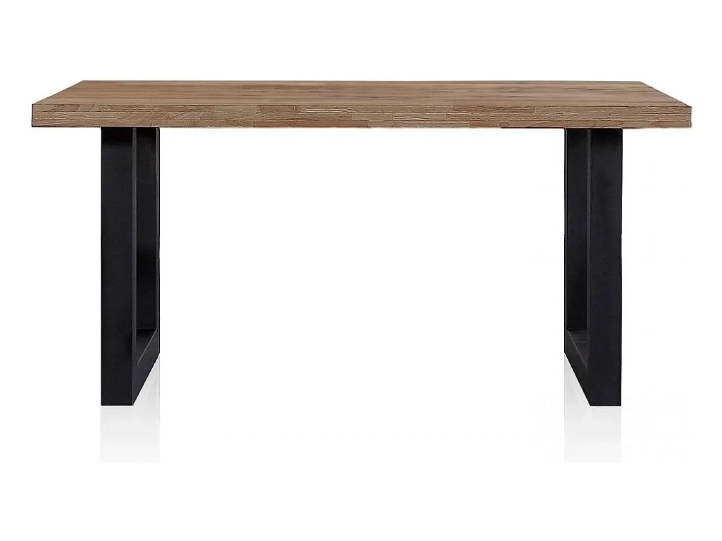 Mesa de comedor Loft fija roble oscuro 75x160x100 cm Adec