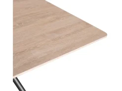 Mesa de comedor Látigo diseño fijo natural/negro 76x160x90 cm