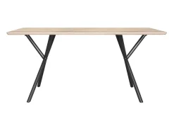 Mesa de comedor Látigo diseño fijo natural/negro 76x160x90 cm