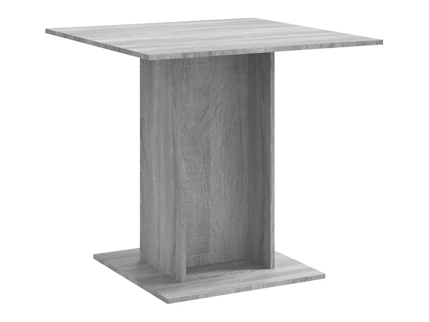 Mesa de comedor madera contrachapada gris Sonoma 80x80x75 cm