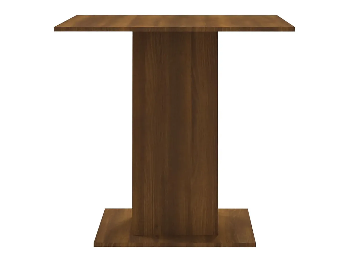 Mesa de comedor madera contrachapada roble marrón 80x80x75 cm