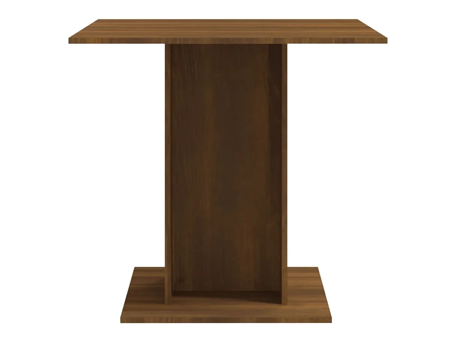 Mesa de comedor madera contrachapada roble marrón 80x80x75 cm