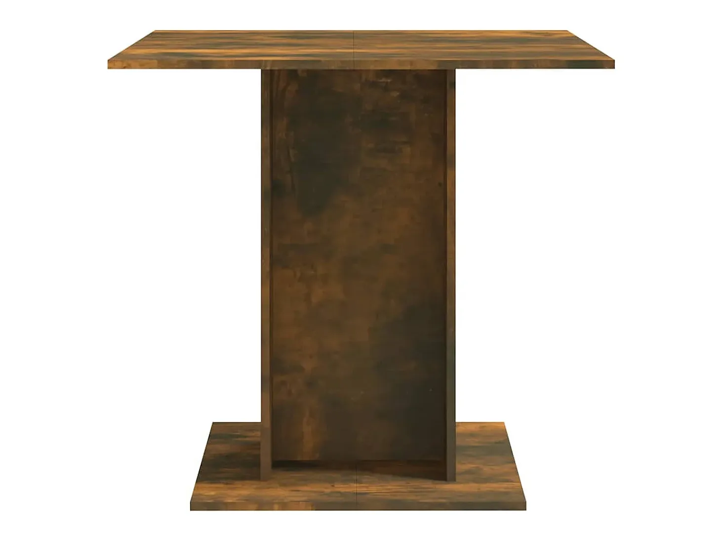 Mesa de comedor madera contrachapada roble ahumado 80x80x75 cm