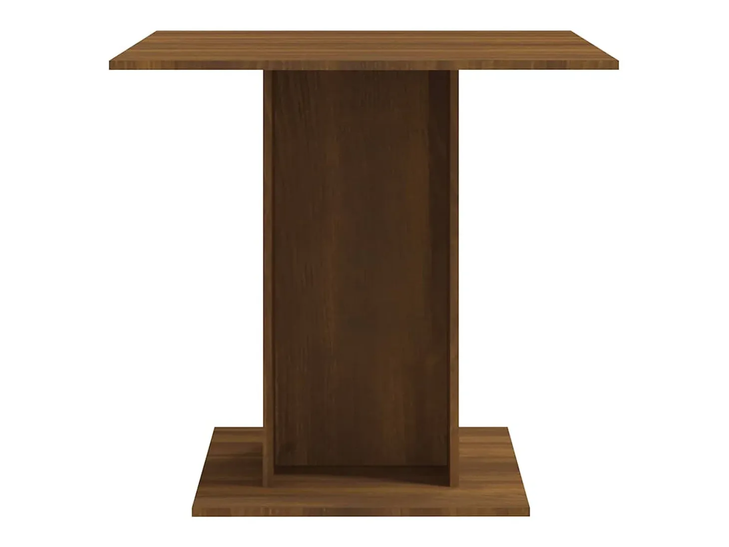 Mesa de comedor madera contrachapada roble marrón 80x80x75 cm