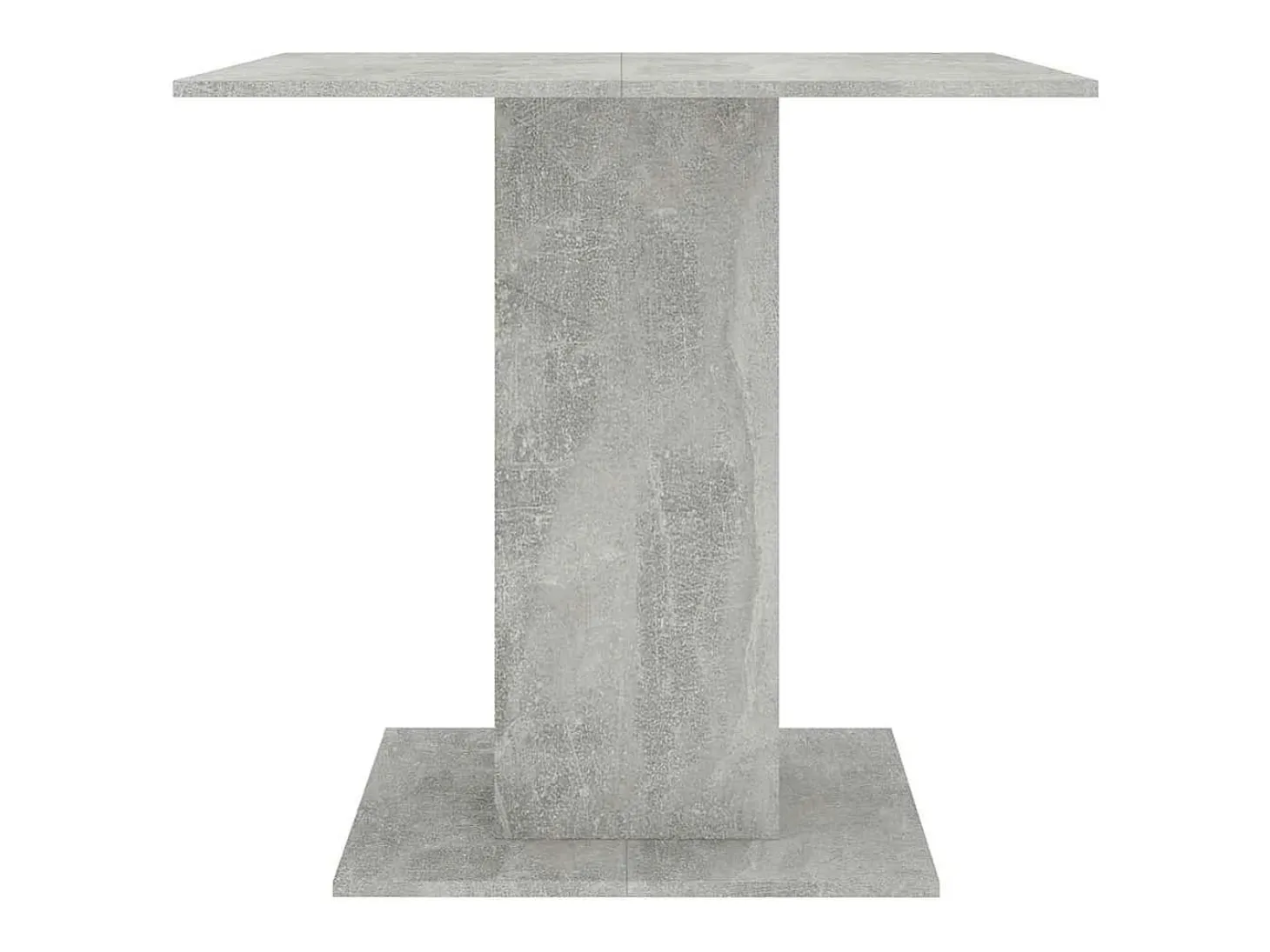 Mesa de comedor madera contrachapada gris hormigón 80x80x75 cm