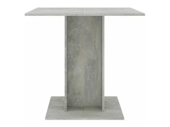 Mesa de comedor madera contrachapada gris hormigón 80x80x75 cm
